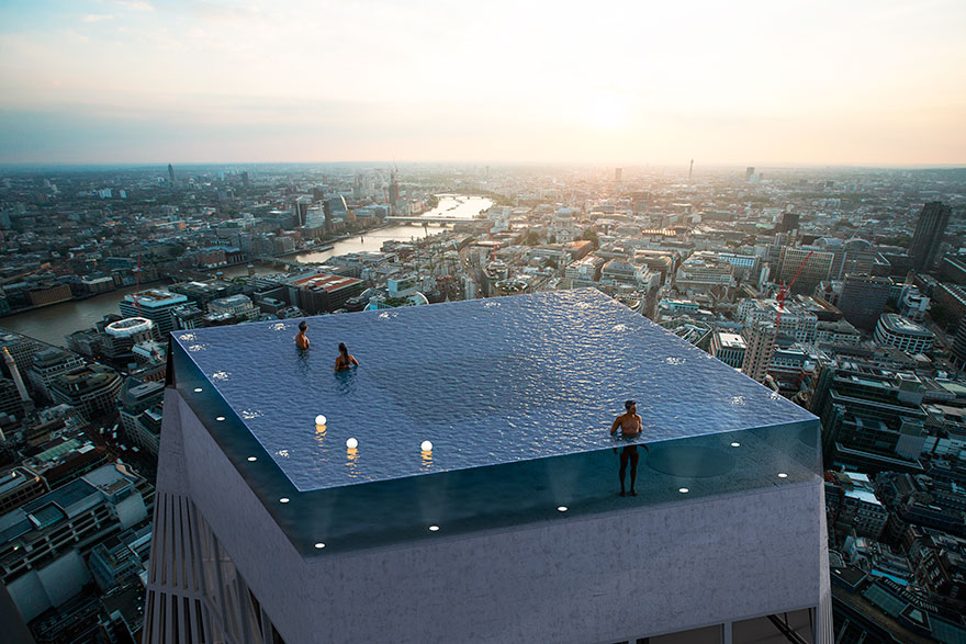 Η πρώτη πισίνα σε ουρανοξύστη του Λονδίνου (ΦΩΤΟ)