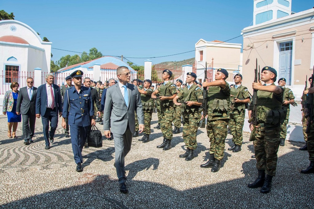 Επίσκεψη του υφυπουργού Εθνικής Άμυνας, Α. Στεφανή, σε Ρόδο και Καστελλόριζο