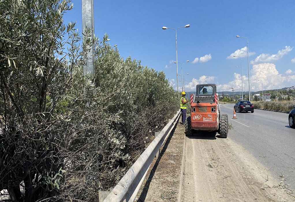 Θεσσαλονίκη: Εργασίες κοπής πρασίνου στη Μουδανιών και στο Κύκλωμα Κασσάνδρας