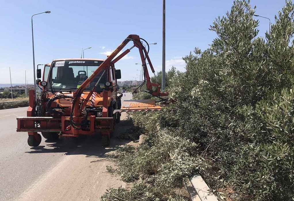 Εργασίες κοπής πρασίνου στην Περιφερειακή Οδό Θεσσαλονίκης από την ΠΚΜ αύριο, Δευτέρα 