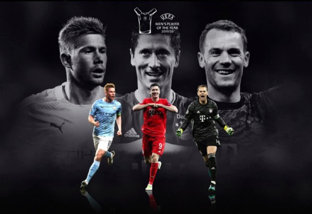 UEFA: Νόιερ, Λεβαντόφσκι και Ντε Μπρόινε για το βραβείο του κορυφαίου (VIDEO)