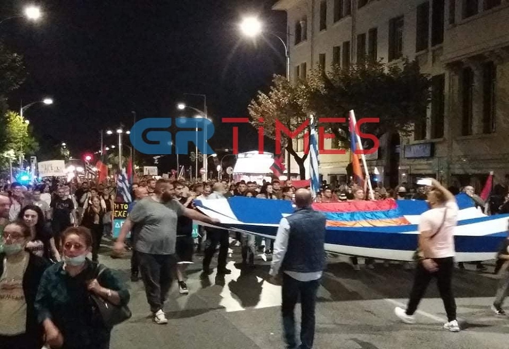 Θεσσαλονίκη: Πορεία διαμαρτυρίας Αρμένιων για το Ναγκόρνο- Καραμπάχ (ΦΩΤΟ-VIDEO)