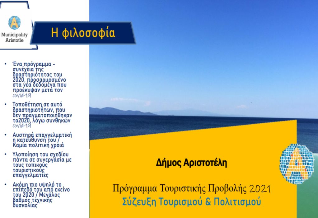 Δήμος Αριστοτέλη: Με σχέδιο για την Τουριστική Ανάπτυξη και το 2021