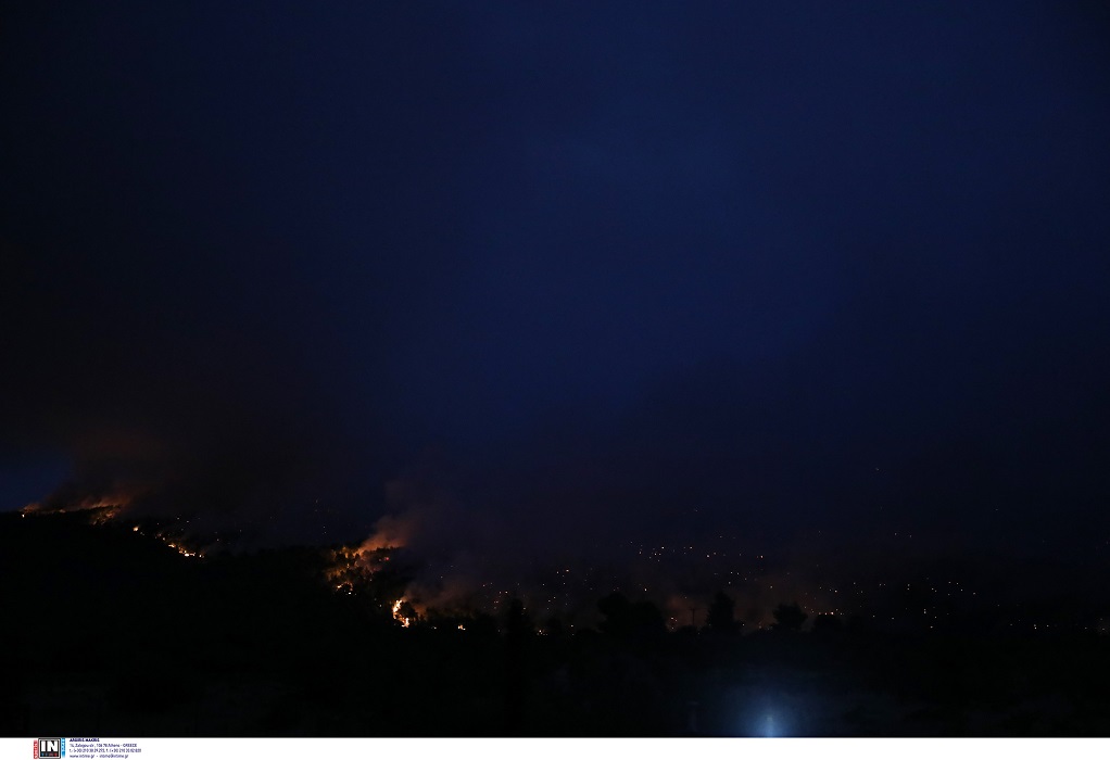 Φωτιά-Βίλια: Ολονύχτια μάχη να μην περάσει στο πάνω μέρος του δάσους