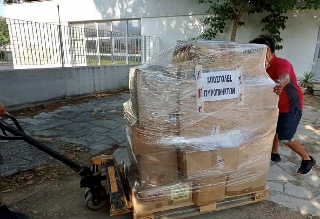 Ξεκίνησε η αποστολή της βοήθειας από τον Δήμο Σερρών στους πυρόπληκτους