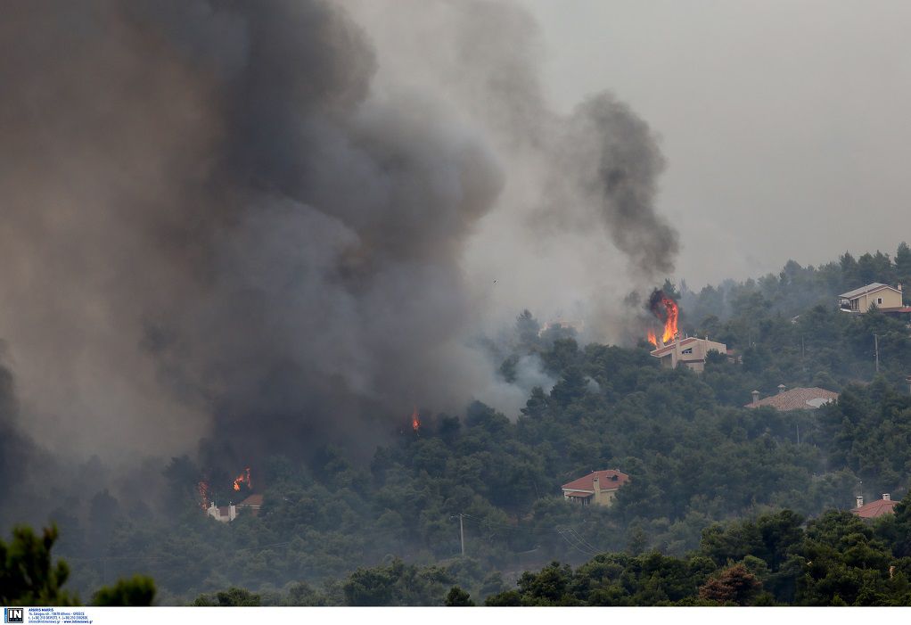 Φωτιά στην Αττική: Καίγονται σπίτια στο Κρυονέρι – Εκκενώνεται Λίμνη Μαραθώνα και Καλέντζι