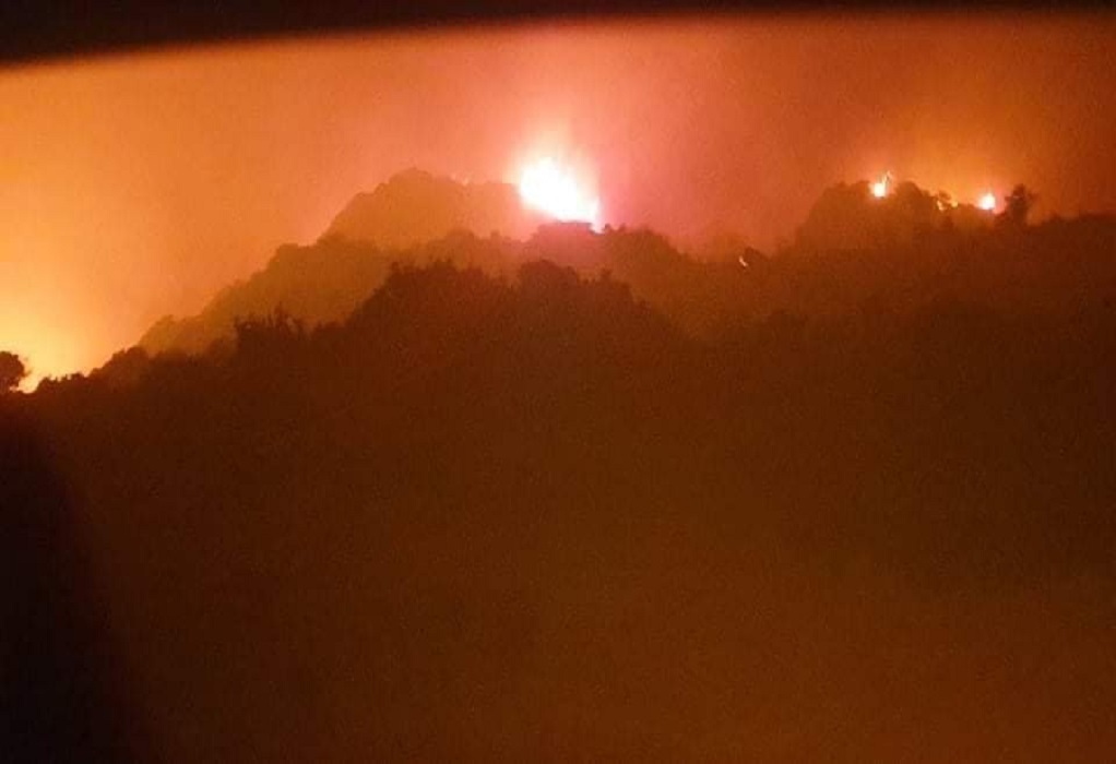 Μεγάλη φωτιά στο Μαρμάρι Καρύστου – Εκκενώνεται το Μαρμάρι και δύο οικισμοί (VIDEO)