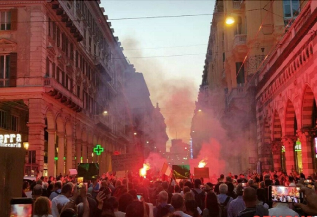 Ιταλία: Επεισόδια στις διαδηλώσεις κατά του Πράσινου Πιστοποιητικού