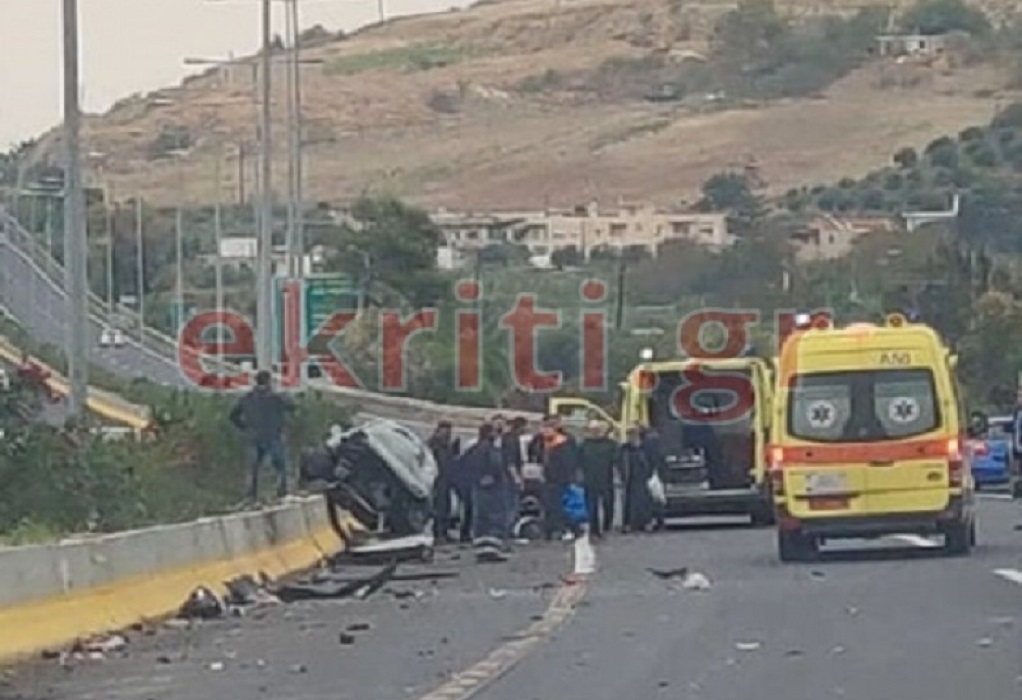 Ηράκλειο: Τροχαίο ατύχημα στον ΒΟΑΚ – Σοβαρά τραυματισμένος ο οδηγός (ΦΩΤΟ)