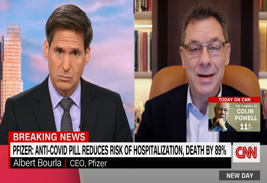 Μπουρλά: Η Pfizer θα παράξει 500 εκατ. χάπια για τον κορωνοϊό το 2022