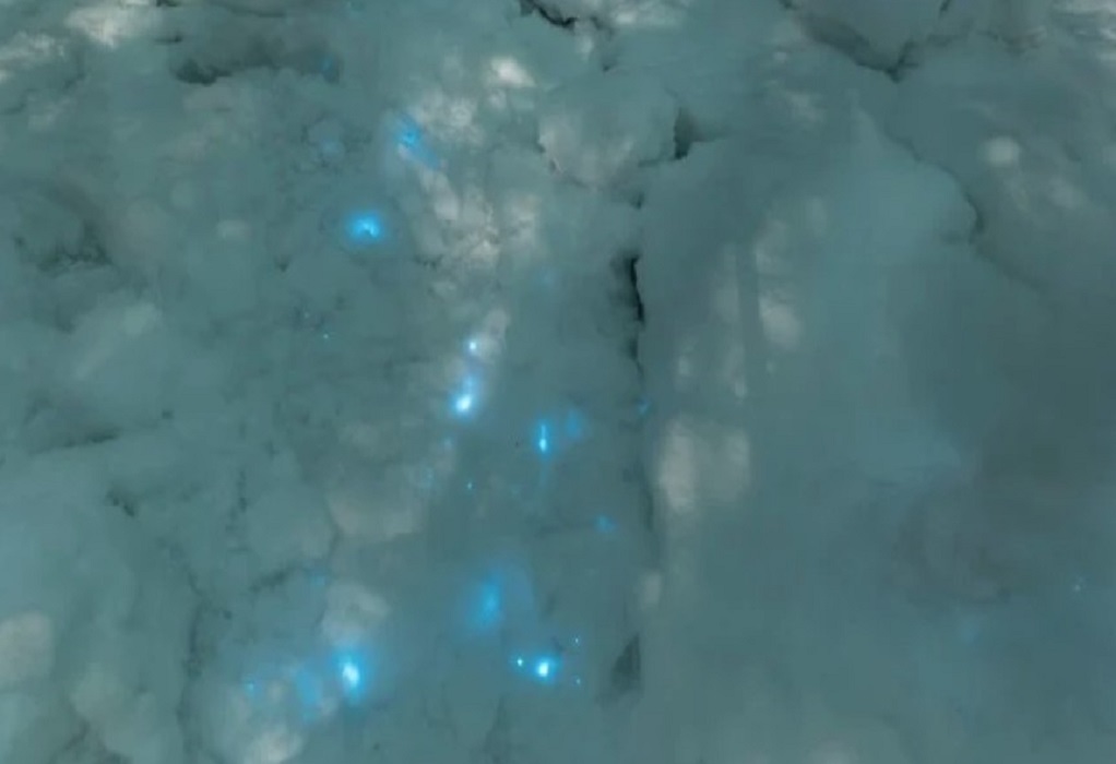 Τι είναι τα περίεργα μπλε… φωτάκια στο χιόνι της Αρκτικής (ΦΩΤΟ)