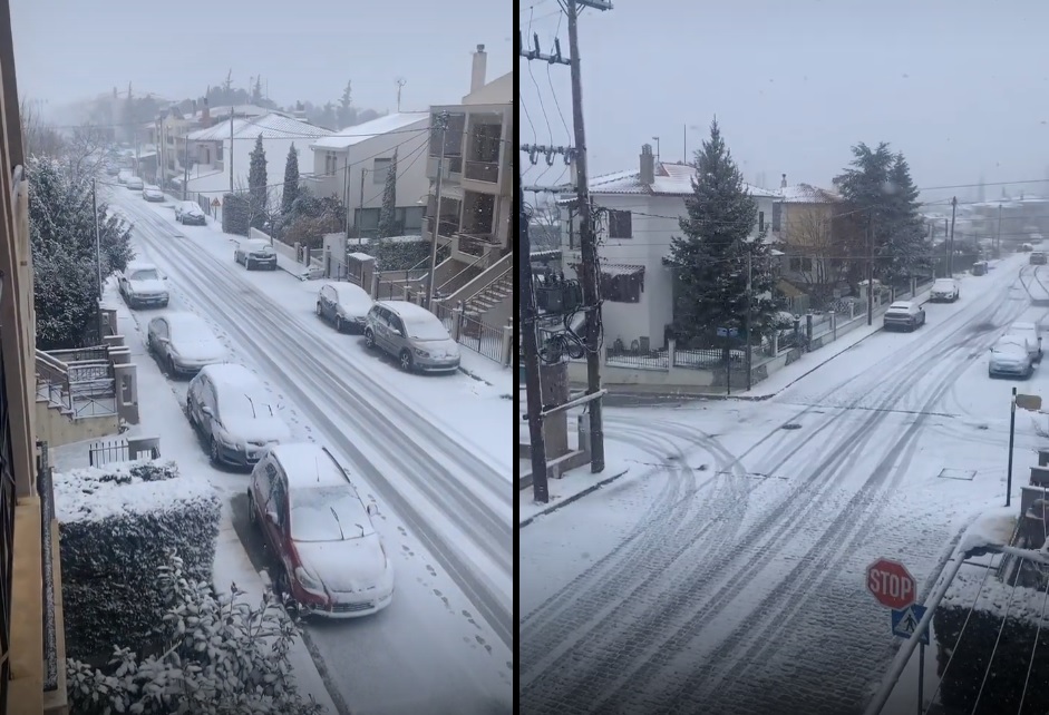 Χιονίζει στη Χαλκιδική-Σε ποιες περιοχές το… έστρωσε (ΦΩΤΟ)