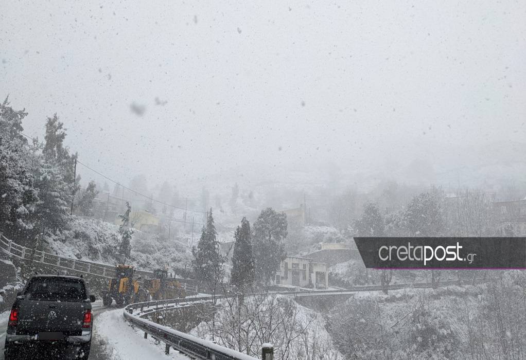 Κακοκαιρία «Ελπίς»- Κρήτη: Σαράντα εκατοστά το χιόνι στο Οροπέδιο Λασιθίου