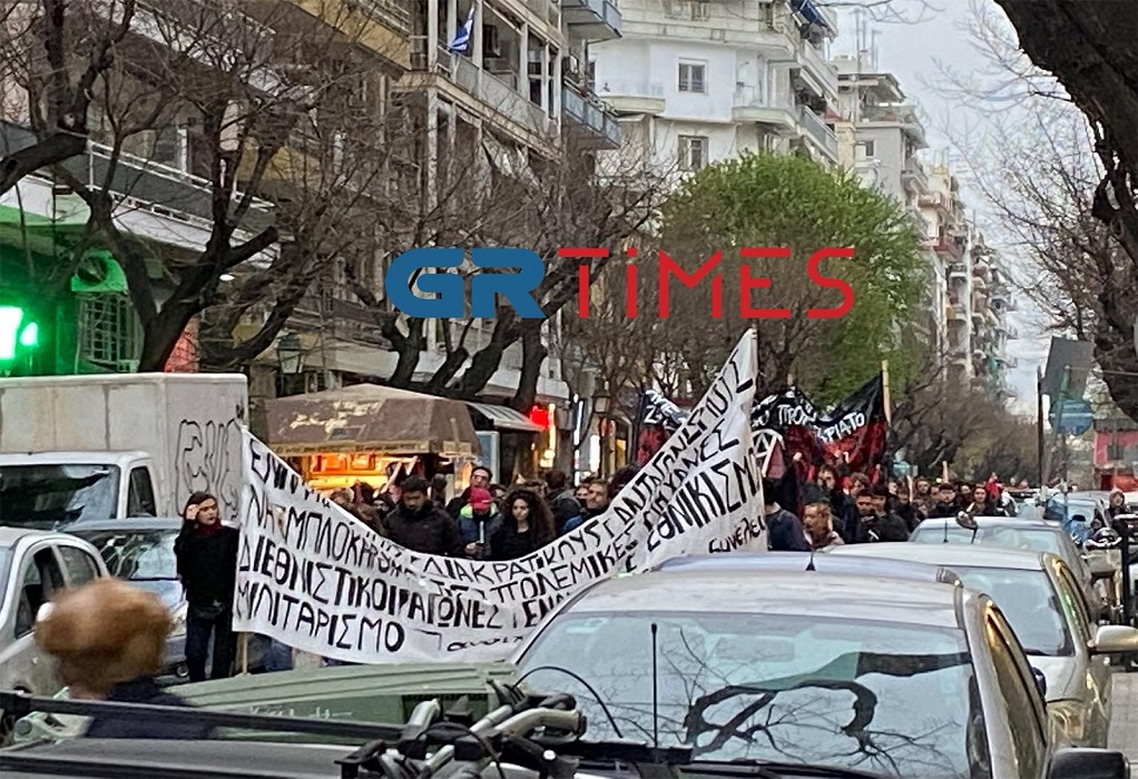Θεσσαλονίκη: Αντιπολεμική πορεία στο κέντρο της πόλης (ΦΩΤΟ-VIDEO)