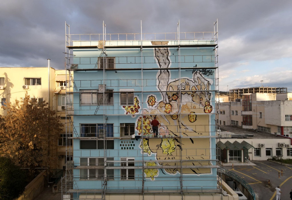 Νέα τοιχογραφία στην Μονάδα Ειδικών Λοιμώξεων του ΑΧΕΠΑ (ΦΩΤΟ)