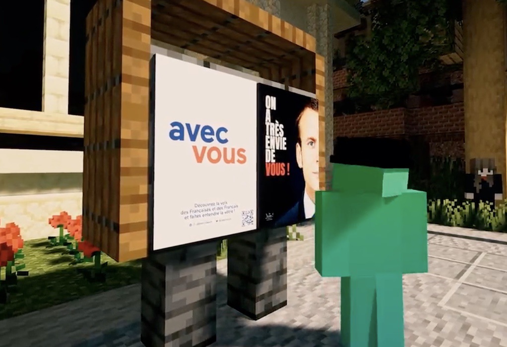 Ο προεκλογικός αγώνας του Μακρόν έγινε…Minecraft (VIDEO)
