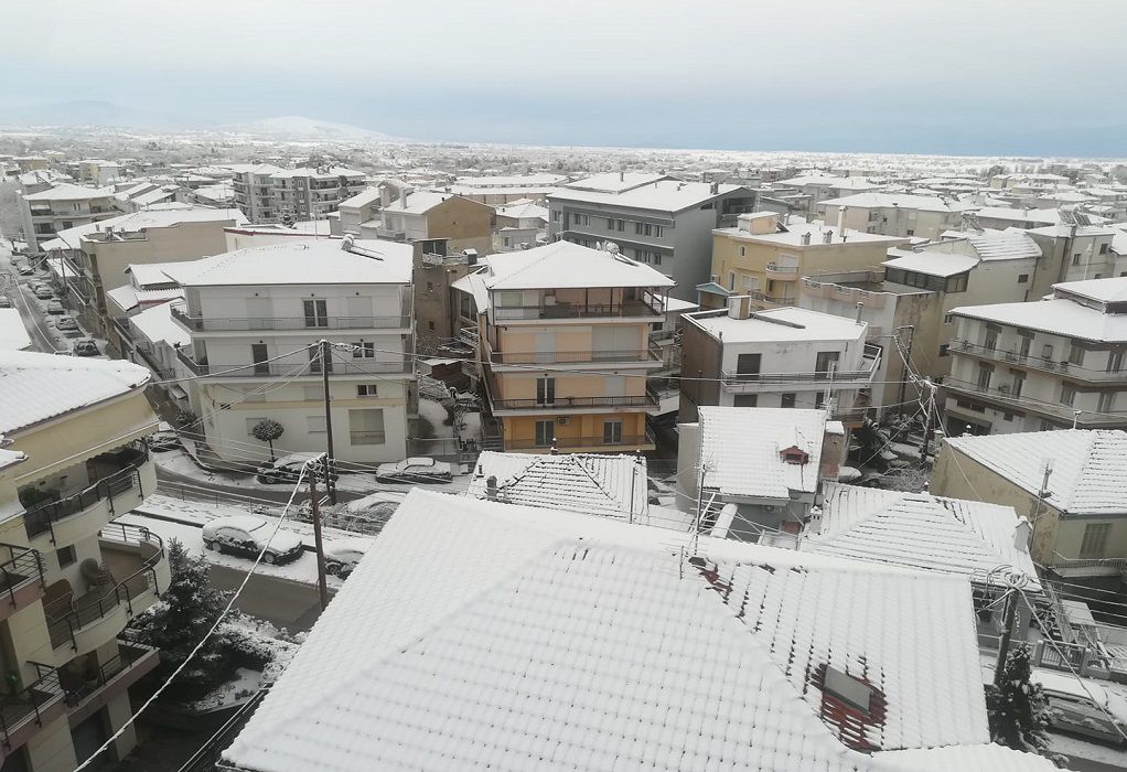 Κακοκαιρία: Στα «λευκά» η Κοζάνη από τα ξημερώματα (ΦΩΤΟ-VIDEO)