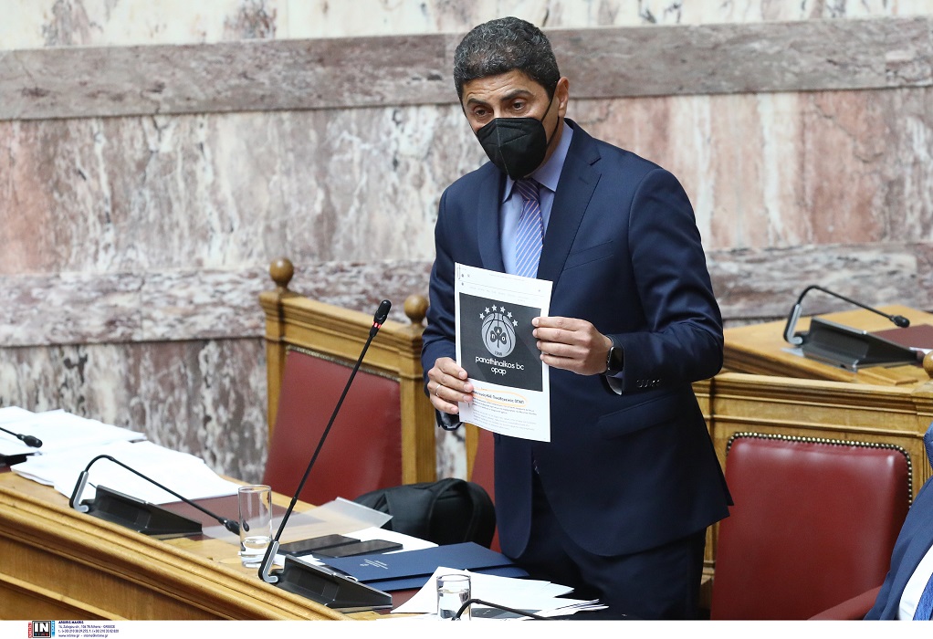 Βουλή: Την τροπολογία του για την παραχώρηση του κλειστού του ΟΑΚΑ στην ΚΑΕ ΠΑΟ, παρουσίασε ο Λ. Αυγενάκης