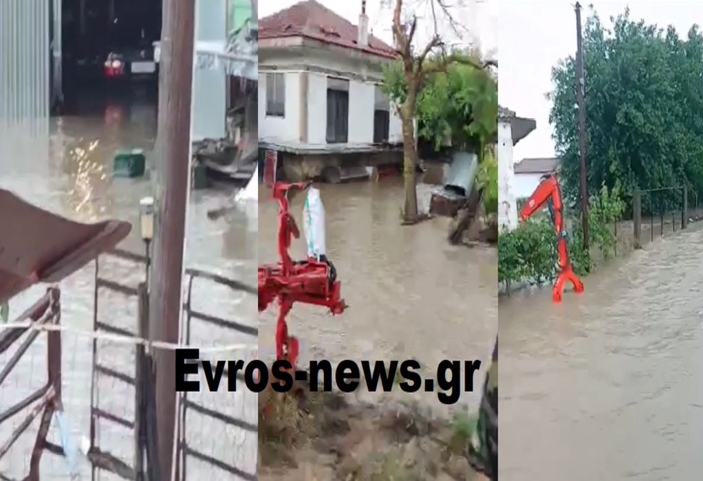 Ορεστιάδα-Διδυμότειχο: Ποτάμια οι δρόμοι από την «Genesis»-Πλημμύρισαν χωριά από την καταιγίδα (VIDEO)