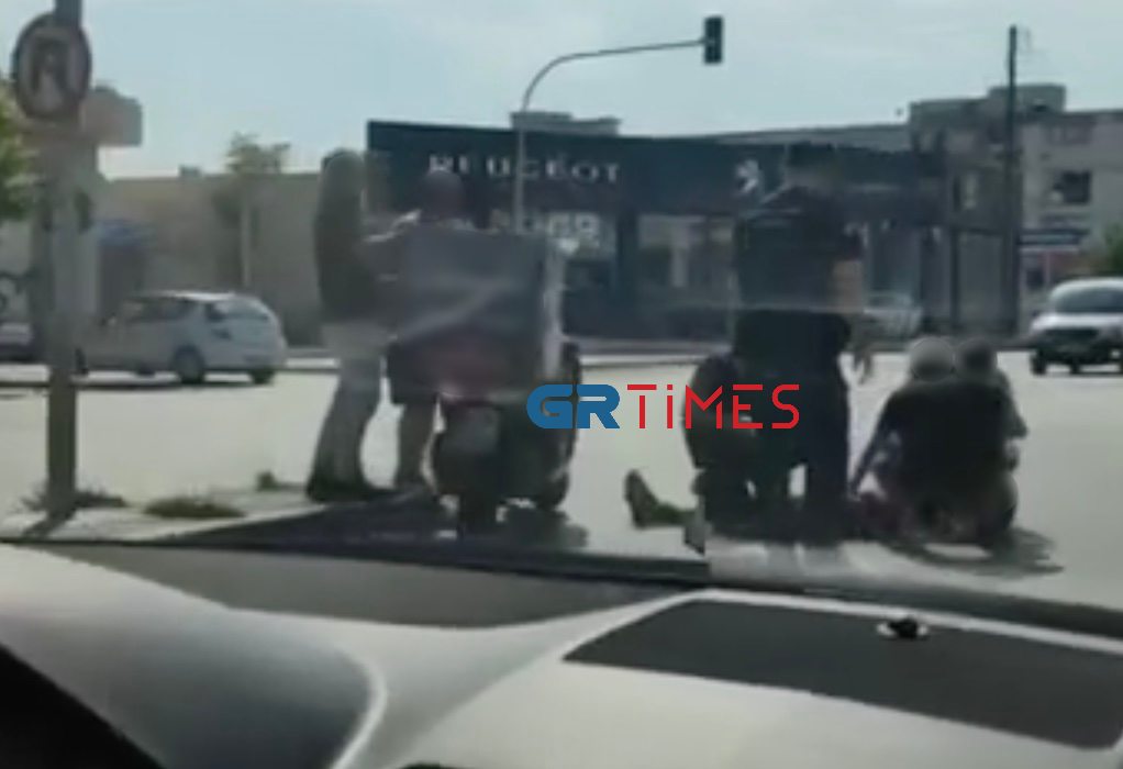 Θεσσαλονίκη: Σύγκρουση ΙΧ με μηχανή – Ένας τραυματίας (ΦΩΤΟ-VIDEO)