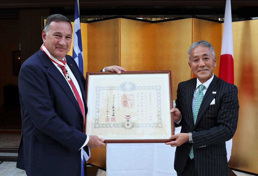 Η Ιαπωνία τίμησε τον Σπύρο Καπράλο με το Παράσημο του Τάγματος του Ανατέλλοντος Ηλίου