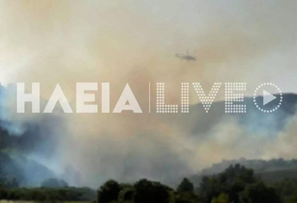 Ηλεία: Αναζωπύρωση της φωτιάς στο χωριό Κορυφή-Μήνυμα του 112 για προληπτική εκκένωση (VIDEO)