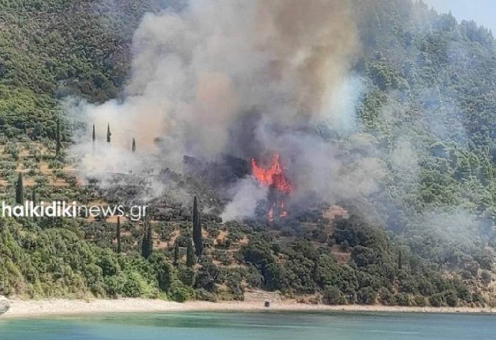Βελτιωμένη η εικόνα της φωτιάς στο Άγιο Όρος-Συνεχίζονται οι ρίψεις από αέρος (ΦΩΤΟ-VIDEO)