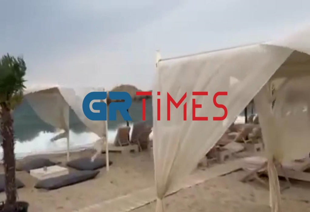 Xαλκιδική: «Ετοιμάζεται» για μπουρίνι στην Ν. Ηράκλεια – Δυνατοί άνεμοι στην περιοχή (VIDEO)