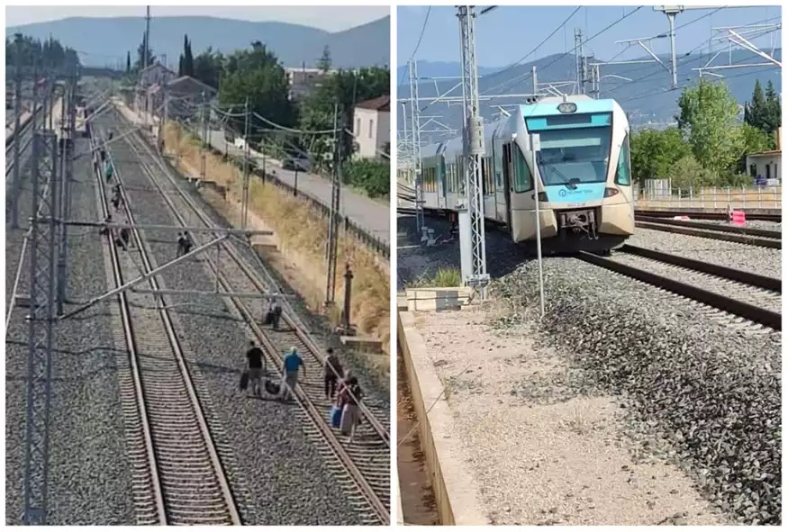 Εκτροχιάστηκε τρένο στην Τιθορέα – Οι επιβάτες περπάτησαν σε γραμμή υπό τάση (ΦΩΤΟ-VIDEO)