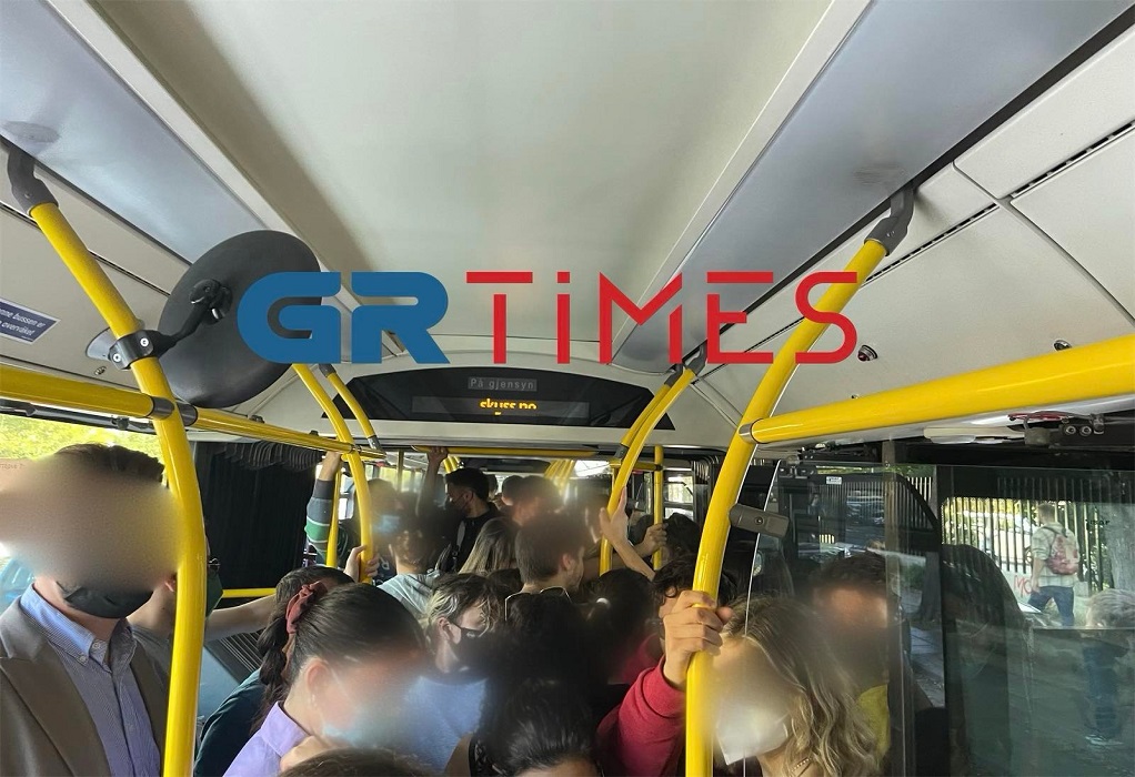 Θεσσαλονίκη: «Πατείς με πατώ σε» στα λεωφορεία του ΟΑΣΘ (ΦΩΤΟ-VIDEO)