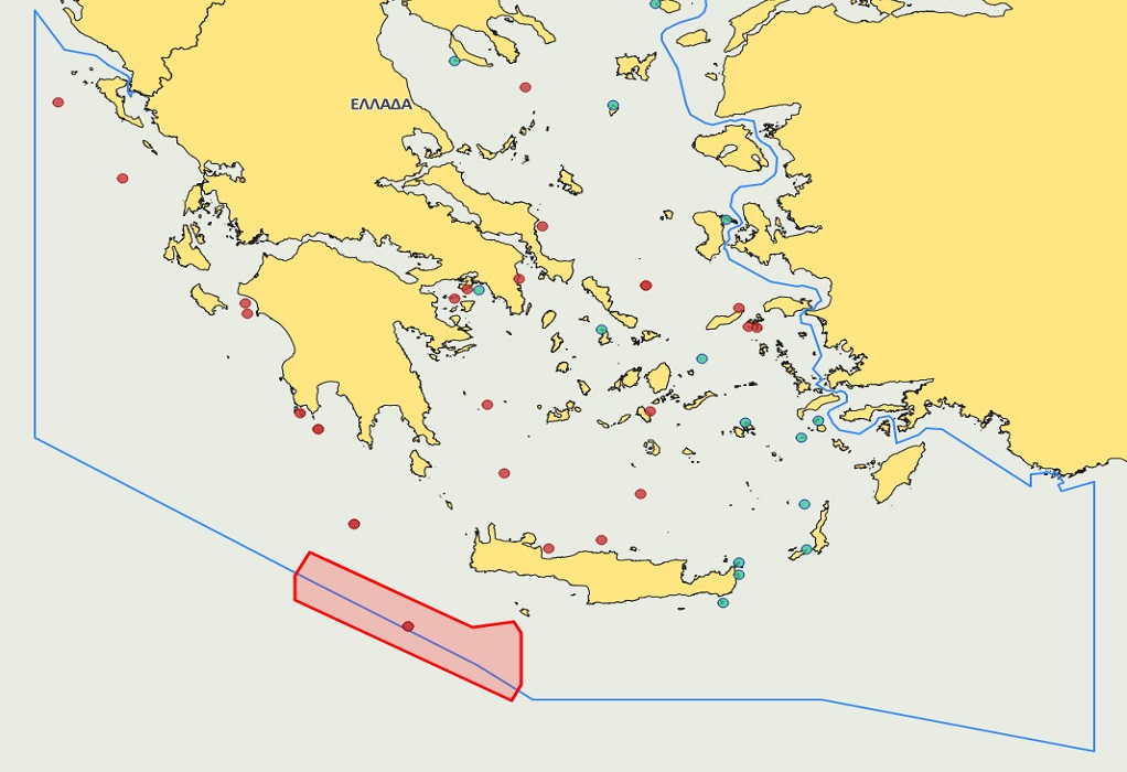 Εκδόθηκε νέα NAVTEX για επέκταση των σεισμικών ερευνών νότια της Κρήτης