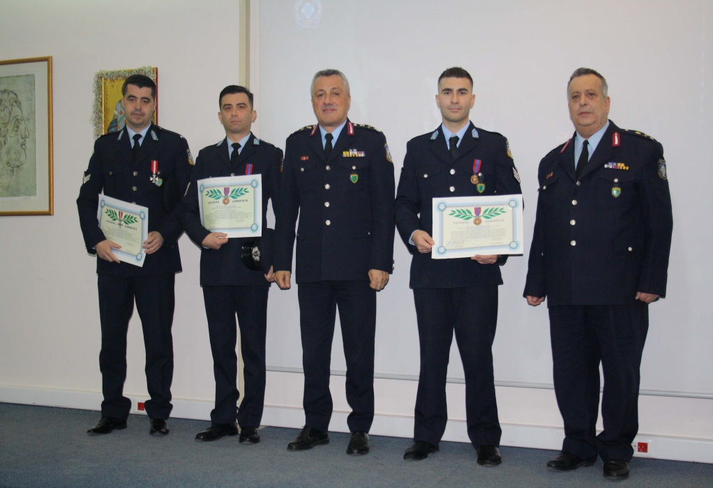 Αστυνομικό Μέγαρο Θεσσαλονίκης: Τρία μετάλλια σε αστυνομικούς για τις εξαιρετικές υπηρεσίες τους (ΦΩΤΟ)
