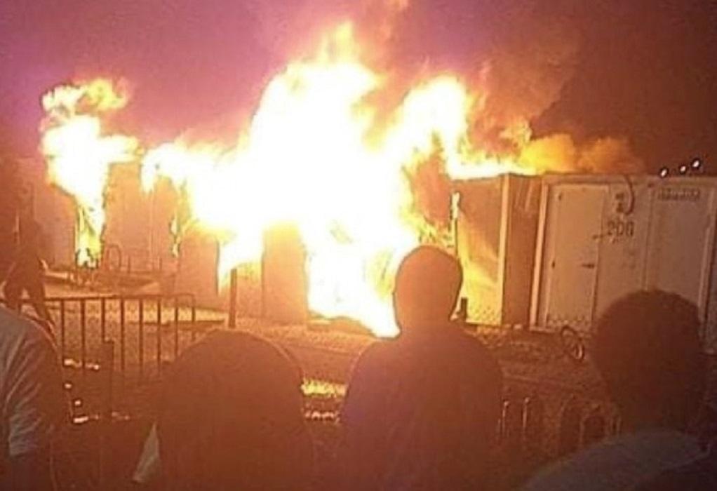 Μυτιλήνη: Φωτιά στο ΚΥΤ του Καρά Τεπέ – Δεν υπήρξαν τραυματισμοί (ΦΩΤΟ)