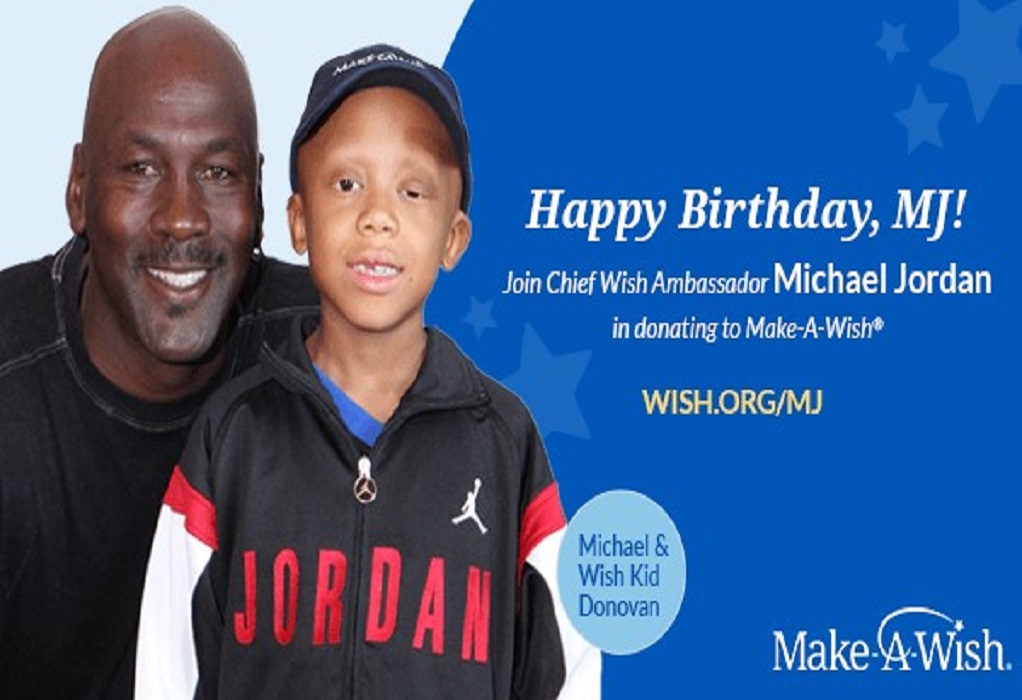 Δωρεά-μαμούθ από τον Μάικλ Τζόρνταν στο Make-A-Wish για τα 60ά γενέθλιά του