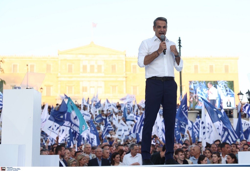 Μητσοτάκης από Σύνταγμα: Όλη η Ελλάδα είναι μπλε και θα παραμείνει μπλε-Οι 4 στόχοι μας (VIDEO)