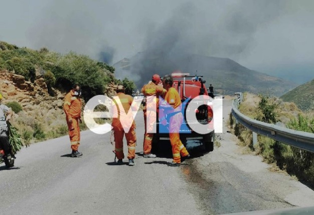 Φωτιά στην Κάρυστο: Μήνυμα από το 112 για εκκένωση τεσσάρων οικισμών-Σε τρία μέτωπα η πυρκαγιά (VIDEO)