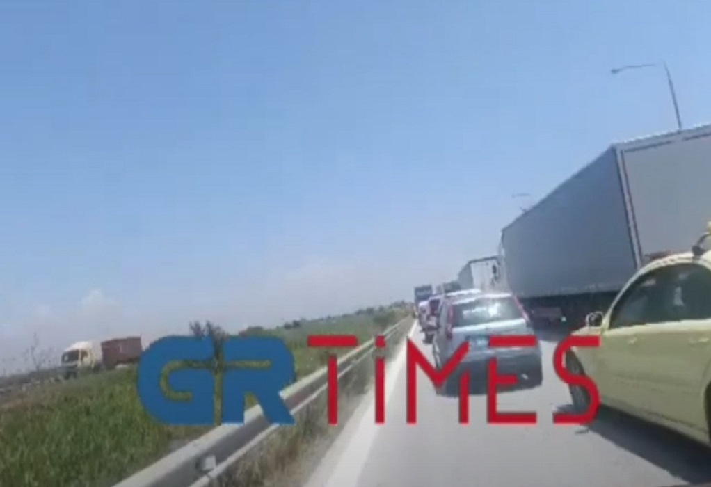 «Σταμάτα-ξεκίνα» στην Εγνατία Οδό προς Θεσσαλονίκη λόγω έργων (VIDEO) 