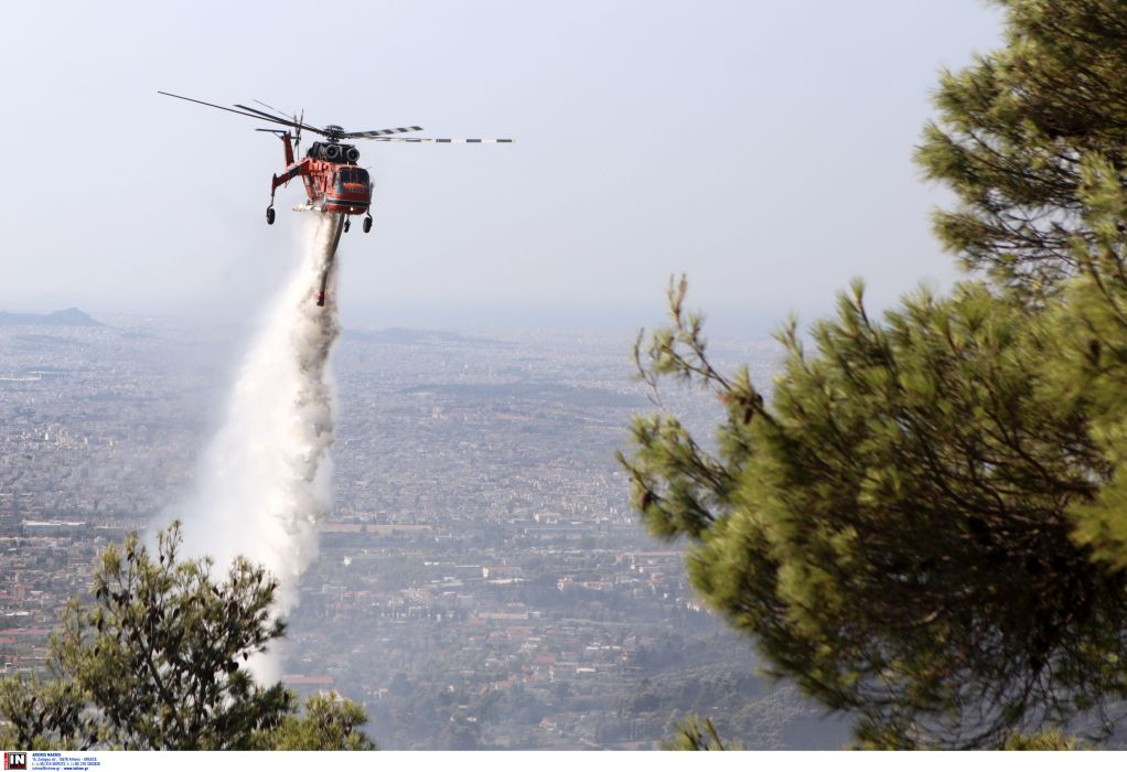Υπό μερικό έλεγχο η πυρκαγιά σε αγροτοδασική έκταση στη Χίο (VIDEO)
