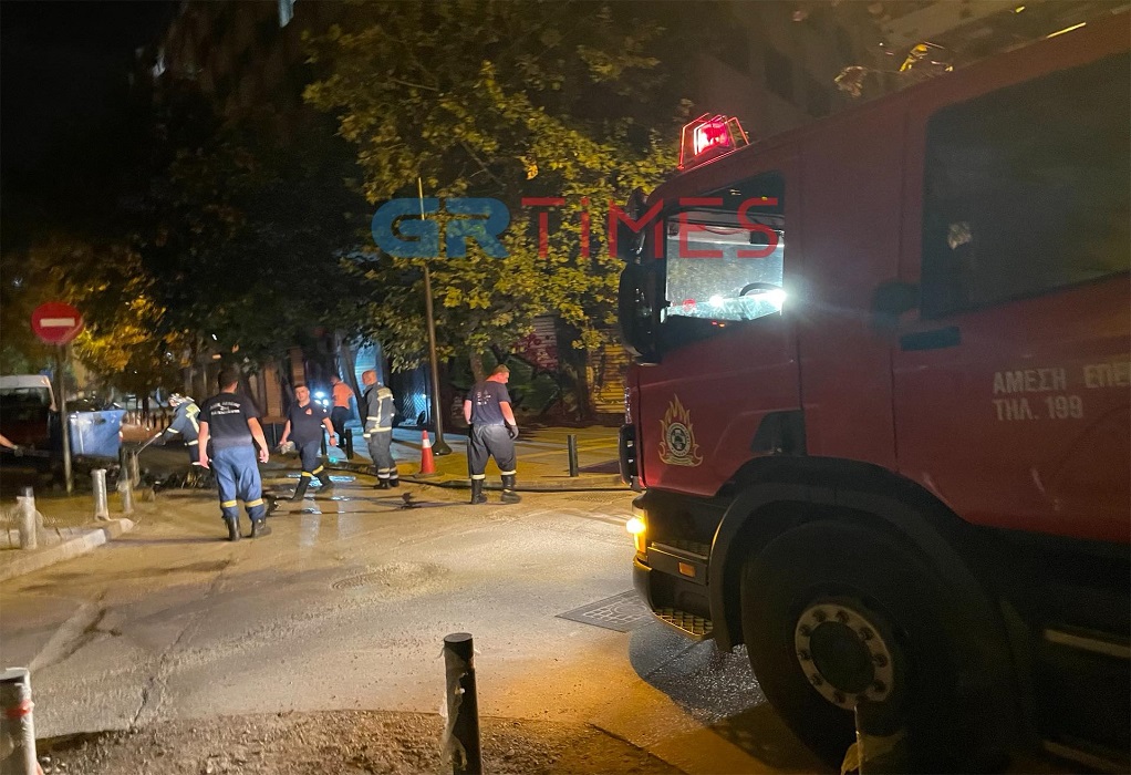 Θεσσαλονίκη: Φωτιά σε κάδο στον Βαρδάρη (ΦΩΤΟ-VIDEO)