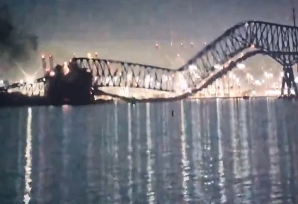 Βίντεο-σοκ: Κατέρρευσε η γέφυρα Key Bridge στη Βαλτιμόρη-Έπεσε πάνω της φορτηγό πλοίο